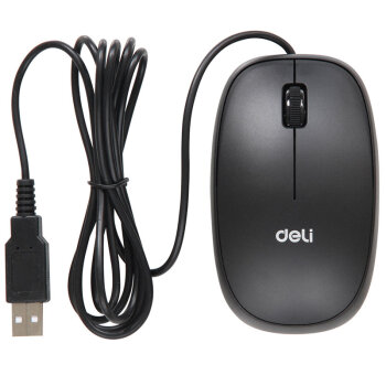 得力/deli 3715 鼠標(biāo) 筆記本臺(tái)式機(jī)電腦鼠標(biāo) USB辦公鼠標(biāo)  輕音鼠標(biāo) 人體工學(xué) 實(shí)用便捷-有線USB鼠標(biāo)